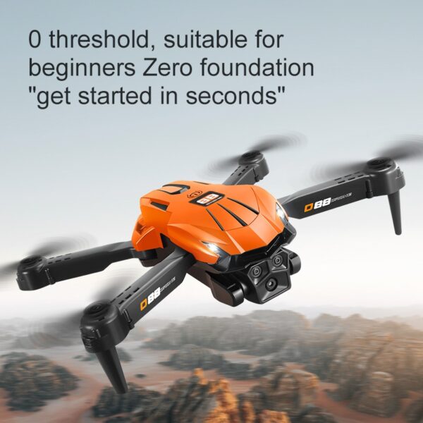 Nowy D88 Lekki Drone z Podwójną Kamerą, Wygląd w Stylu Samochodów Sportowych, Pozycjonowanie Przepływem Optycznym, Tryb Bezgłowy, Jednoprzyciskowe Start i 360° Flip – Idealny dla Początkujących Nastolatków do Zabaw na Zewnątrz, Wygodne Urządzenie Rozrywkowe, Dron Długiego Zasięgu,Dron z Ekranem,Dron Długodystansowy,Dron wewnętrzny, Dron Rekreacyjny do Ogrodu,Praktyka Drona dla Początkujących,Dron z Jednym Klawiszem Startu,Dron z Optycznym Przepływem,Przyjazna Estetyka Drona, - obrazek 6