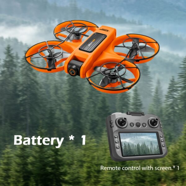 Nowy Dron z em S156, Dron z Podwójną Kamerą i ESC - Możliwość Fotografii z Powietrza, z em o Dużym Ekranie, Ochrona 360° - Bezpieczny i Antykolizyjny, Silnik Bezszczotkowy - Mocna Siła, Optyczne Pływające Zawieszanie - Stabilniejszy Lot, z LED Nocnymi Światłami, Przełączanie Prędkości, Tryb Bezgłowy, Prezent Urodzinowy, Prezent Świąteczny - obrazek 7