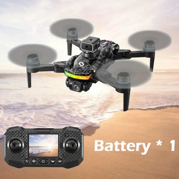 Drone S160 z Silnikiem Bezszczotkowym, Unikanie Przeszkód, Podwójna Kamera EIS & Optyczne Wznoszenie - Składany Quadcopter z em, Długi Czas Lotu, Łatwy w Obsłudze dla Początkujących i Dzieci, Idealny na Prezent Urodzinowy/Podróżniczy (Czarny/Niebieskie Akcenty) - FPV Wyścigi & Aerial Photography, Zewnętrzne Przygody, Elegancki Design, Stabilny Lot, Technologii dla Entuzjastów, Teleskopowa Kontrola, Bateria Polimerowa do Ładowania - obrazek 3