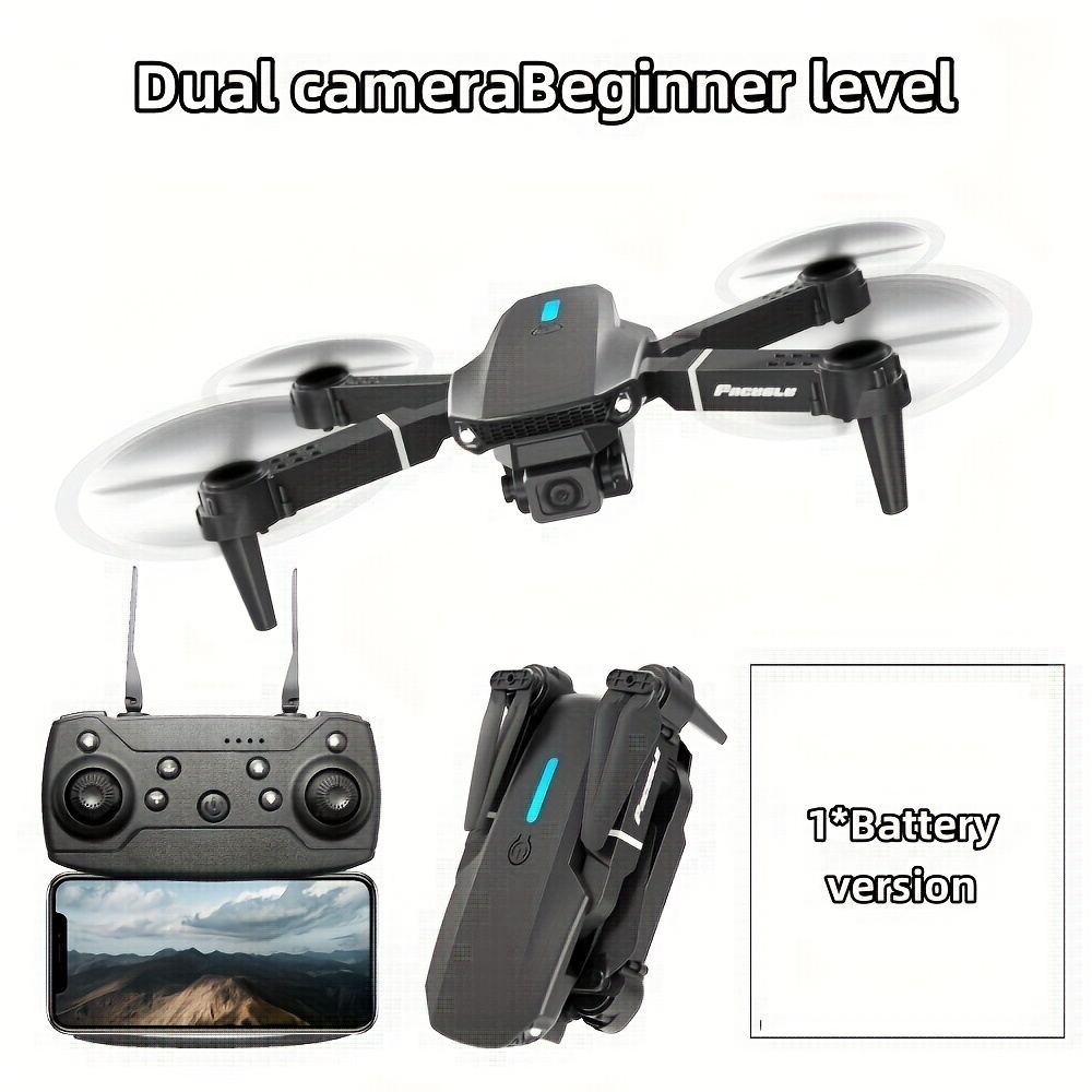 E88 Zabawka dron: Lekka konstrukcja, 360 akrobacji, lotnictwo fotograficzne, start i lądowanie jednym przyciskiem, dwie lustra kamer do dokumentowania pięknych chwil, łatwe loty dla początkujących, zasięg drona - obrazek 3