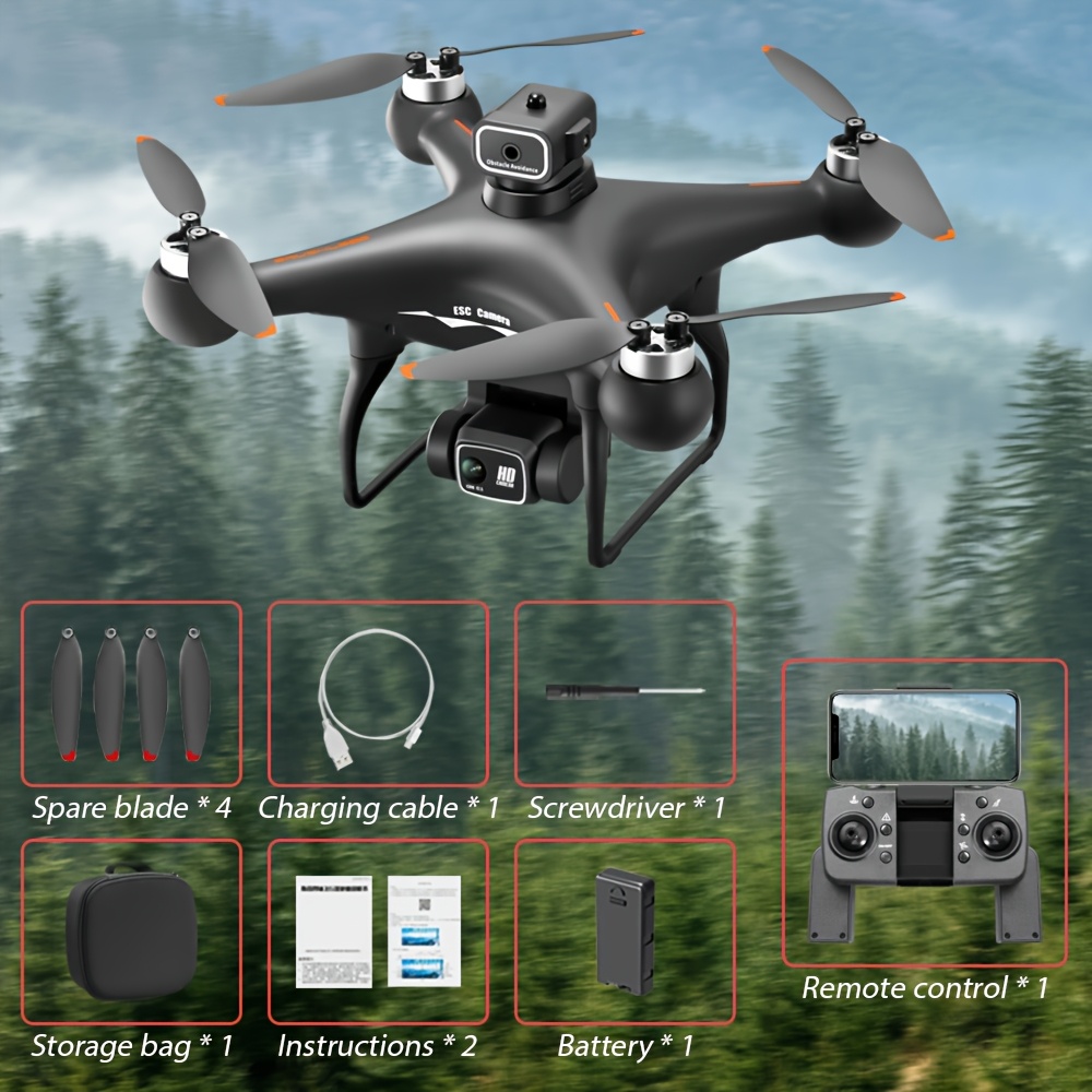 Nowo Ulepszony Dron S116 z Podwójną Kamerą i Regulowanym Kątem, Optyczne Pozycjonowanie - Stabilniejszy Lot, Silnik Bezszczotkowy - Duża Moc, Inteligentne Unikanie Przeszkód - Bezgłowicowy Tryb, z Światłami LED, Prezent Urodzinowy, Obsługa Jednym Kluczem - Odpowiedni dla Początkujących, Dron dla Początkujących, Ylrc - obrazek 5