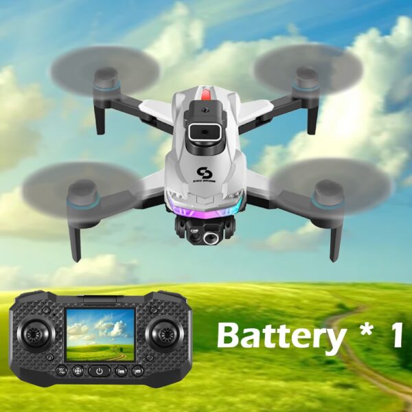 Dron S160 z podwójnymi kamerami, pilotem zdalnego sterowania z ekranem, elektrycznie regulowany aparat fotograficzny, silnik bezszczotkowy, zawis na przepływie optycznym, unikanie przeszkód, 360° flip, światła LED, akumulator ładowany, składający się quadcopter, odpowiedni dla początkujących, dzieci i dorosłych, prezent świąteczny, urodzinowy lub wakacyjny. Mini Dron, dron z goglami. Drone przyjazne osobom rozpoczynającym lotnictwo modelarskie - obrazek 5