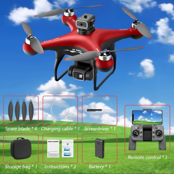 [Niezbędne do podróży Fotografia lotnicza] S116 Dron z podwójną kamerą, Hovering na przepływie optycznym, Unikanie przeszkód z czterech stron, Elektrycznie regulowana podwójna kamera, Silnik bezszczotkowy, Długa żywotność baterii, LED Night Navigation Light, Jedno-klikowe sterowanie, Odpowiednie dla początkujących, Odpowiednie dla dorosłych i młodzieży, Prezent urodzinowy/wakacyjny, Przenośny zestaw do podróżnej fotografii lotniczej - obrazek 3