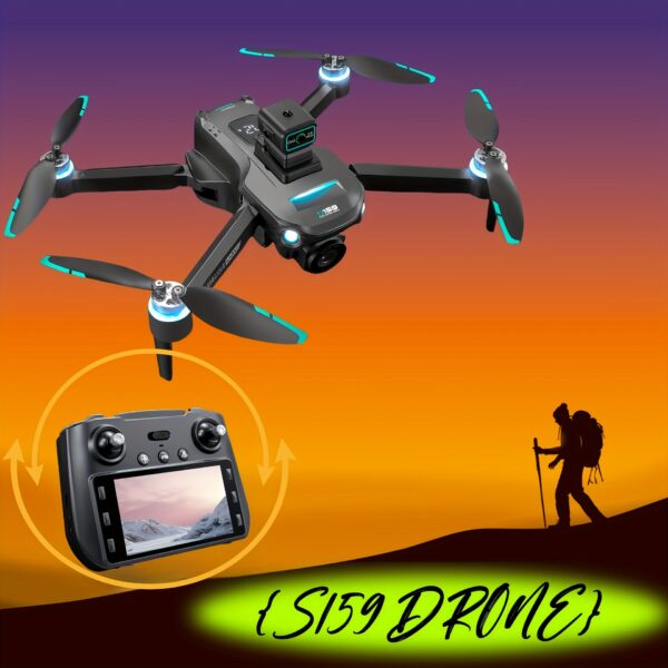 YLRC S159 Dron z GPS/posycjonowaniem przepływu, podwójna kamera, długi czas lotu, Wi-Fi FPV Quadcopter, zdalne sterowanie, wskaźnik baterii, do fotografii lotniczej, vlogowania, nieruchomości, wyścigów - idealny dla początkujących i profesjonalistów, latający na świeżym powietrzu, elegancki design, stabilny lot, profesjonalne fotografy, wysokiej klasy profesjonalny dron, zdalnie sterowany, mini dron do połowów morskich