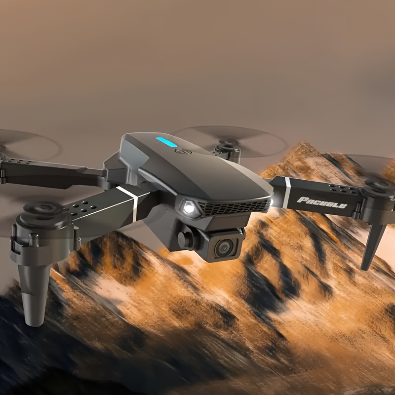 Nowy Lekki Dron E88 z Podwójnymi Kamerami, Podwójnymi Bateriami, Stabilny Lot, Dron Zabawka dla Początkujących, Składany Quadcopter, Prezent na Halloween i Boże Narodzenie, Profesjonalny/dron premium K, Mini Dron, Dron K, Dron - obrazek 9