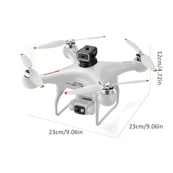 Drone S116 z Optycznym Przepływem, Podwójna Kamera ESC, Czterokierunkowe Unikanie Przeszkód - Bezpieczniejszy Lot, Silnik bezszczotkowy, Pozycjonowanie optyczne - Bardziej stabilny lot, Tryb bezgłowicowy, Prędkości zmienne można dowolnie przełączyć, Światła LED nocne, zdalnego sterowania, Jedno przyciskowe sterowanie, Bardzo odpowiedni dla początkujących, Dla dzieci i dorosłych, Idealny na podróże lub kemping, Prezent urodzinowy, Prezent świąteczny - obrazek 2