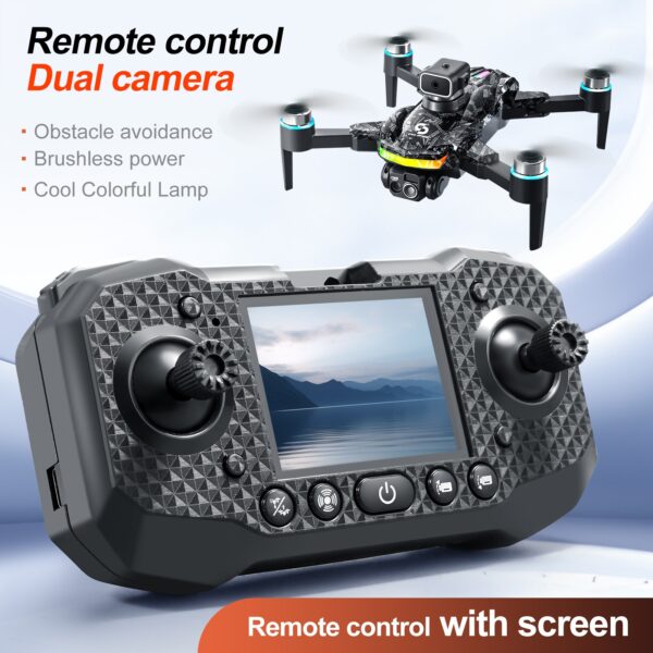Drone S160 z Silnikiem Bezszczotkowym, Unikanie Przeszkód, Podwójna Kamera EIS & Optyczne Wznoszenie - Składany Quadcopter z em, Długi Czas Lotu, Łatwy w Obsłudze dla Początkujących i Dzieci, Idealny na Prezent Urodzinowy/Podróżniczy (Czarny/Niebieskie Akcenty) - FPV Wyścigi & Aerial Photography, Zewnętrzne Przygody, Elegancki Design, Stabilny Lot, Technologii dla Entuzjastów, Teleskopowa Kontrola, Bateria Polimerowa do Ładowania - obrazek 9
