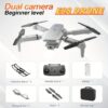 Drone E88 - Wyrusz w nowe doświadczenie, 360° obroty, funkcja WIFI, sterowanie przez aplikację, kompaktowy i elastyczny, łatwy w obsłudze, idealny prezent dla początkujących, nowy sposób na interakcję rodzinę - Tajemniczy Szary - obrazek 4