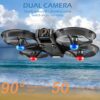 Drone S156 z podwójnymi kamerami, pilotem z dużym ekranem, silnikiem bezszczotkowym - mocna wydajność, optyczne pozycjonowanie przepływu - stabilniejszy lot, podwójne kamery z trybem regulacji kąta elektrycznego, kadłub z diodami LED, 360° ochrona antykolizjowa - dron dla początkujących, prezent na święta i urodziny - obrazek 4