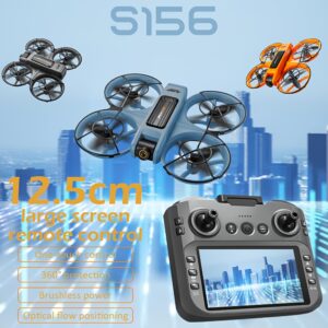Drone S156 z Silnikiem Bezszczotkowym i 4-Ośnym Systemem Obrazowego, Inteligentne Unikanie Przeszkód o 90°, Kamera HD 480P, Łączenie Ekranu 4.5", Zasięg 500-650mAh, Ładowanie USB, Łatwy w Użyciu dla Początkujących, Do Fotografii Lotniczej i Vlogowania, Wytrzymała Konstrukcja, Nowoczesny Design