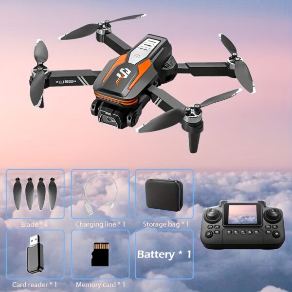 LU80 dron z podwójną kamerą, wersja optycznego przepływu, ESC podwójna kamera, stabilizacja optyczna, inteligentne unikanie przeszkód, bezszczotkowa napędy, akrobacje jednym przyciskiem, tryb bezgłowy, sterowanie jednym przyciskiem – idealny dla początkujących, składany quadcopter, zdalnie sterowany dron, wyposażony w ładowaną baterię, dron podróżniczy, prezent na święta i urodziny - obrazek 3