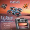 Drone S156 z podwójnymi kamerami, pilotem z dużym ekranem, silnikiem bezszczotkowym - mocna wydajność, optyczne pozycjonowanie przepływu - stabilniejszy lot, podwójne kamery z trybem regulacji kąta elektrycznego, kadłub z diodami LED, 360° ochrona antykolizjowa - dron dla początkujących, prezent na święta i urodziny - obrazek 9