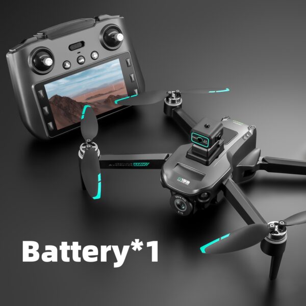 YLRC S159 Dron z 720P Podwójnymi Kamerami, GPS, Optyczny Przepływ, Silnik Bezszczotkowy, Inteligentne Unikanie Przeszkód, FPV Kamery z Pilotem na Ekranie, Długi Czas Lotu – dla Dorosłych/Profesjonalistów/Vlogowania – Czarny/Biały, Wytrzymały Quadcopter do Młodzieżowych Przygód - obrazek 5