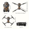 Drone z Podwójną Kamerą D88, Obiektyw Możliwy do Regulacji Ręcznej o 90°, Pozycjonowanie Optyczne, Tryb Utrzymywania Wysokości, Akrobacje Jednym Przyciskiem, Światła LED, Wyposażony w Ładowalną Baterię, Sterowanie Zdalne, Obsługa Jednym Przyciskiem, Idealny dla Początkujących, Składany Kwadrokopter, Przenośny Zestaw do Fotografii Lotniczej, Bardzo Nadaje się na Podróże lub Kemping, Prezent na Wakacje, Prezent Urodzinowy - obrazek 2